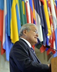 Salvador Sánchez Cerén, president of El Salvador, defends the new tax.
