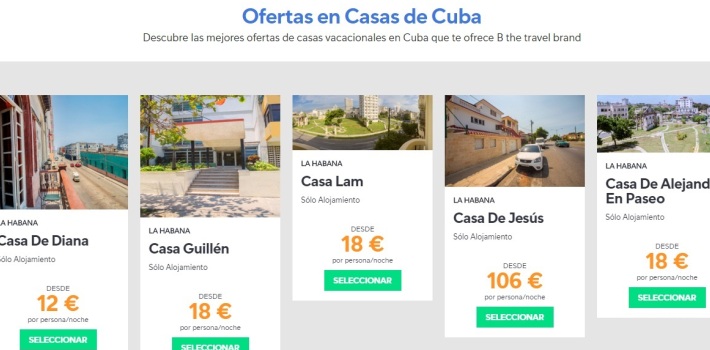 Alquiler de casas particulares en Cuba