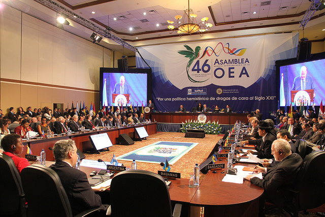 La 46° Asamblea General Extraordinaria de la OEA abordó alternativas a la política actual de drogas.