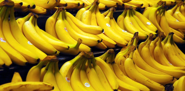 Las bananas son de los principales productos de exportación de América Latina. (Wikipedia)
