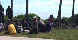 Los balseros alcanzaron tierra en un campo de golf de Cayo Cat del Norte en Bahamas