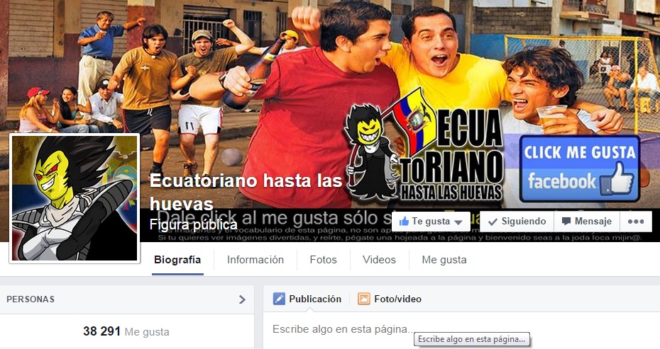 Facebook shut down the <em>Ecuatoriano hasta las huevas</em> page after a wave of complaints from Correa loyalists.
