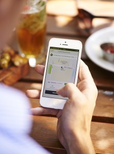 Uber allows users to request a taxi through a smartphone application. 