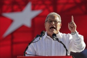 Salvador Sánchez Ceren, candidato del Frente Farabundo Martí para la Liberación Nacional, El Salvador. Fuente: Informe 21