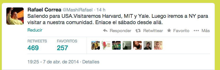 Twitter de Rafael Correa