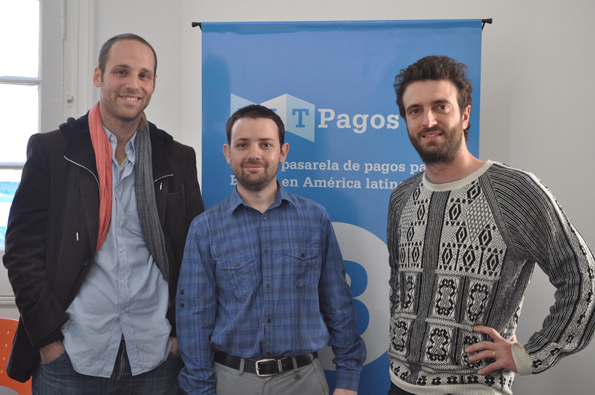 Francisco Buero (COO de Bitex), Sebastián Serrano (CEO de BitPagos) y Miguel Klurfan (CEO de avalancha.com).