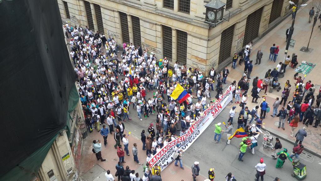 Colombian merchants across the country took to the streets to protest against a new anti-smuggling law.