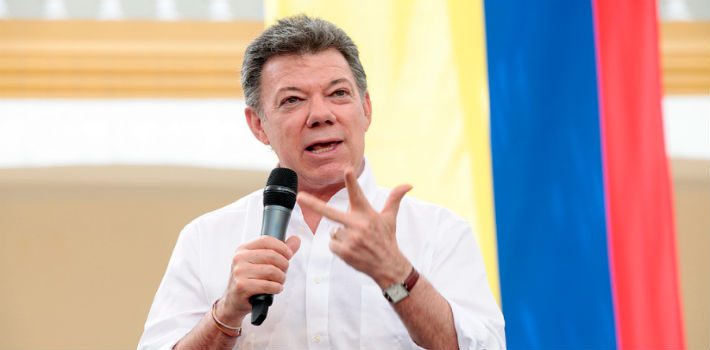 El presidente Juan Manuel Santos hizo el anuncio en el congreso cuando entregó el texto final (Flcikr)