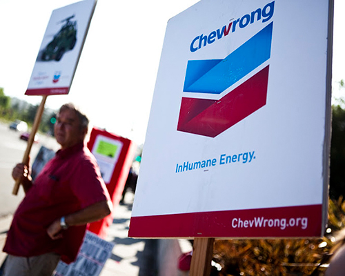 Protest against Chevron, 2012.