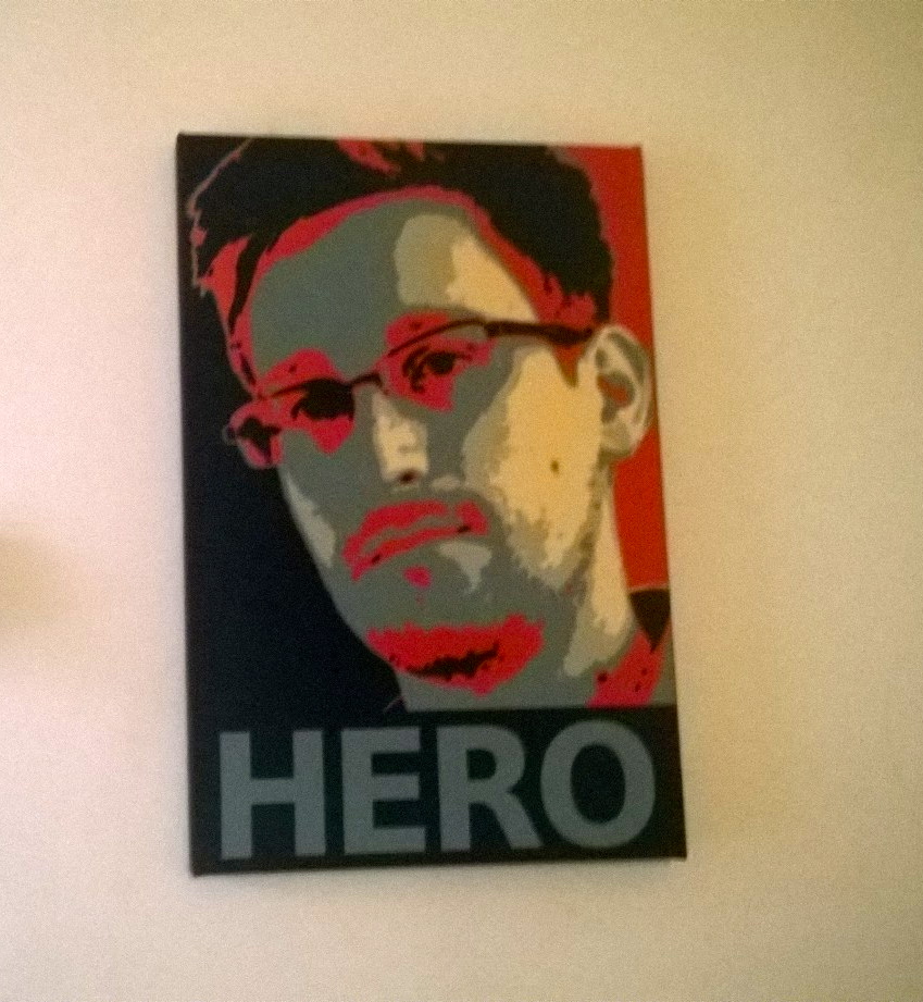 Edward Snowden's poster in Buenos Aires Bitcoin Space