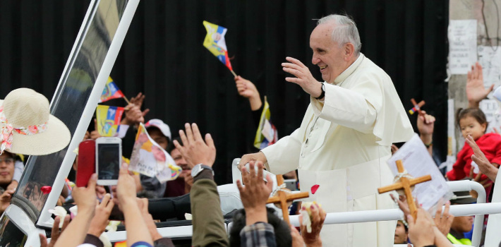 El papa Francisco llegó a Quito, Ecuador, la tarde del domingo 5 de julio. (Semana)