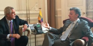 Peñalosa met with President Juan Manuel Santos following Sunday's victory at the polls.
