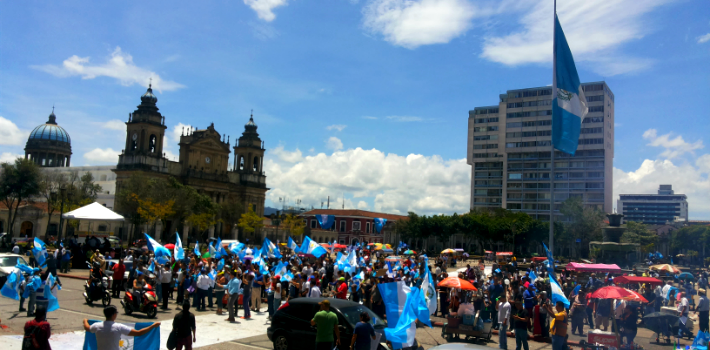 Thousands of Guatemalans gathered to celebrate the resignation of President Pérez Molina. 