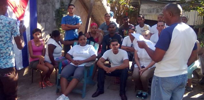 UNPACU anti-censorship activists gather for an assembly in January in Cuba. 