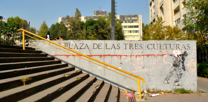 In Mexico City's Plaza of the Three Cultures hundreds of young students died at the hands of the state. 