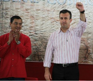 Former Chavista governor, Isea (left), with El Aissami in happier times. 