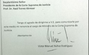 Paraguayan Supreme Court Justice Victor Núñez resigned after accusations surfaced over alleged ties to drug traffickers.