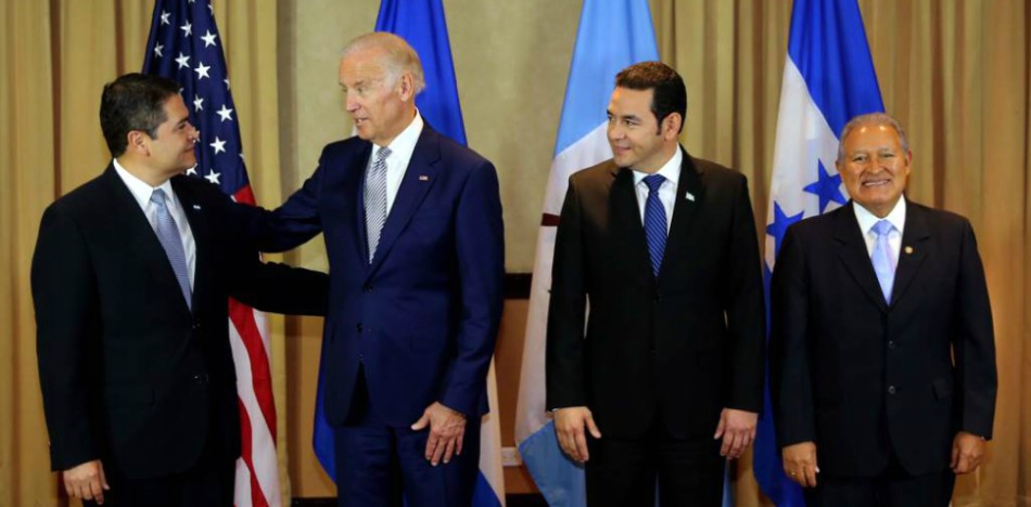 Los presidentes centroamericanos reunidos con Joe Biden. (Radio HRN)
