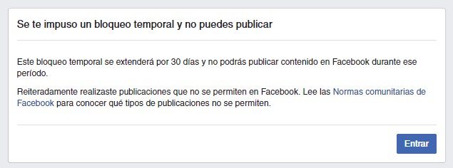 Facebook censuró la cuenta de Laje luego de publicar las amenazas de muerte en su contra. (Enviado a PanAmPost) 