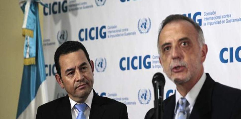 Jimmy Morales, presidente de Guatemala e Iván Velásquez presidente de (Twitter)