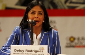 La canciller venezolana Delcy Rodríguez dijo que este lunes respondería a la medida de Estados Unidos. (AVN)