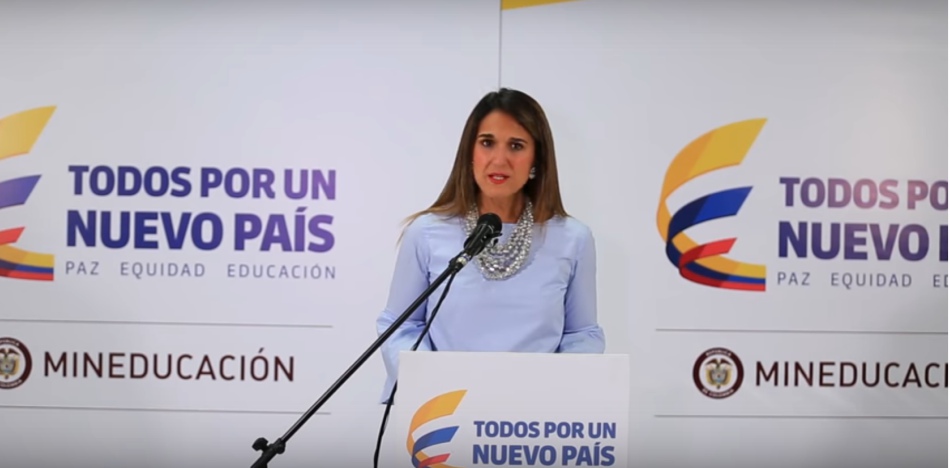 Yaneth Giha, ministra de educación de Juan Manuel Santos (Youtube) 