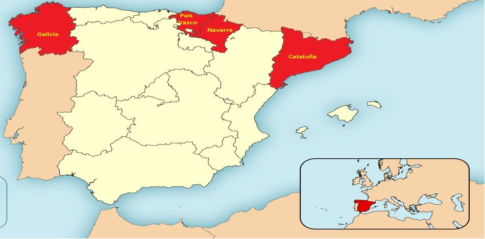 Cataluña, País Vasco, Navarra y Galicia tienen movimientos electorales independentistas con importante representación en sus parlamentos regionales (Wikipedia/PanAm Post) 