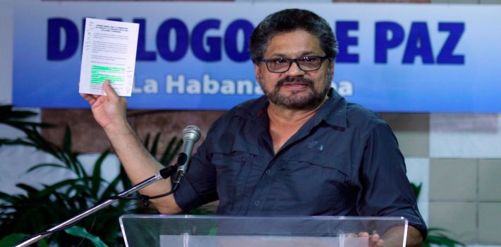 Iván Márquez, jefe negociador de las Farc en los diálogos de La Habana 
