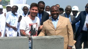 La ONG consideró que la visita de Messi a Gabón fue un gol en contra en su carrera de futbolista profesional. (HRF) 