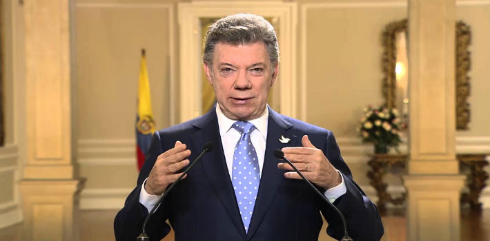 Juan Manuel Santos hizo la propuesta durante un evento en Bogotá (YouTube)
