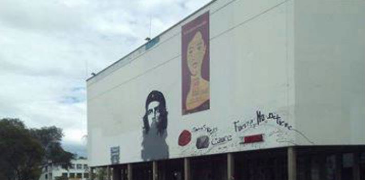 La imagen del 'Ché' fue pintada en los 80's por un grupo de estudiantes "encapuchados" (Foto: Martín Sánchez)
