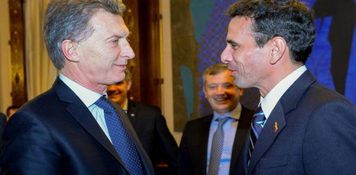 Mauricio Macri y Henrique Capriles se reunieron este lunes a puerta cerrada (Clarín)