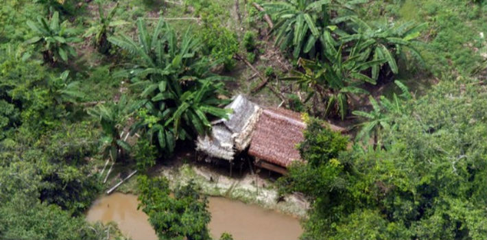 Laboratorio de producción y procesamiento de coca en la Amazonía (Wikimedia)