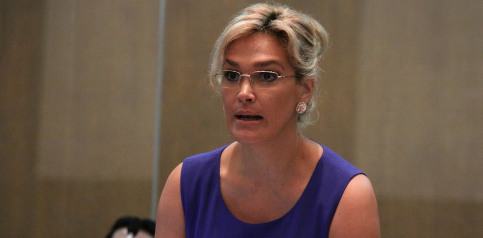 Cynthia Viteri candidata a la presidencia de Ecuador por el Partido Social Cristiano.
