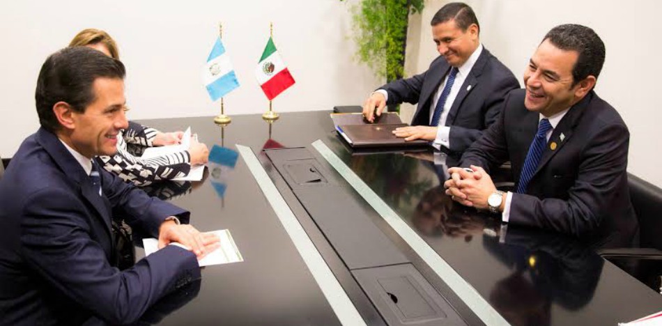 Enrique Peña Nieto se reúne con Jimmy Morales. (Gobierno de México)