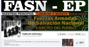 Página de Facebook del grupo guerrillero que fue eliminada luego de los ataques. (Facebook)