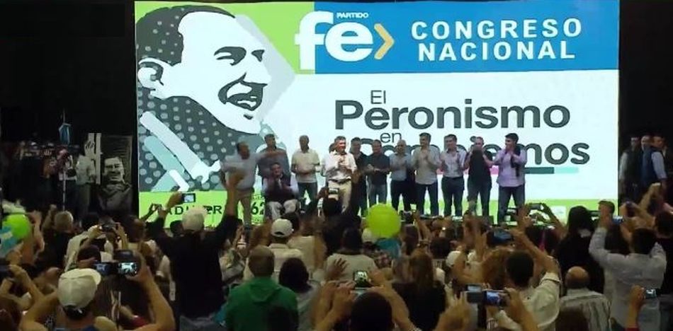 Macri hizo un discurso en el partido peronista que forma parte de la alianza Cambiemos (Twitter)