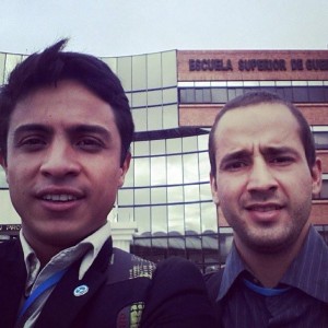Los estudiantes venezolanos Luis Gómez Saleh y Gabriel Valles fueron deportados de Colombia. (Twitter)