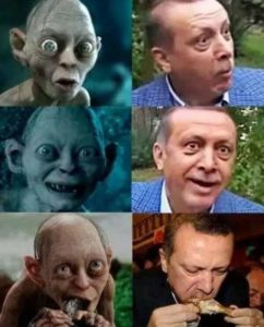 Por este meme, un usuario de redes sociales en Turquía fue condenado a un año de prisión en suspenso. El objeto de la burla es el presidente Tayyip Erdogan. (Freedom House)