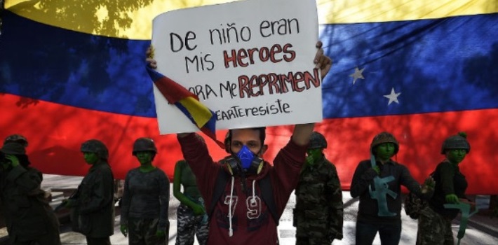 marcha opositora - Venezuela