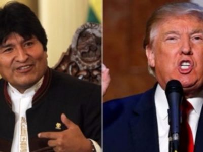 Morales: "Trump pide incrementar el presupuesto militar para intervenir y saquear países a nombre de la libertad, traer muerte y miseria a los pueblos" (Twitter)