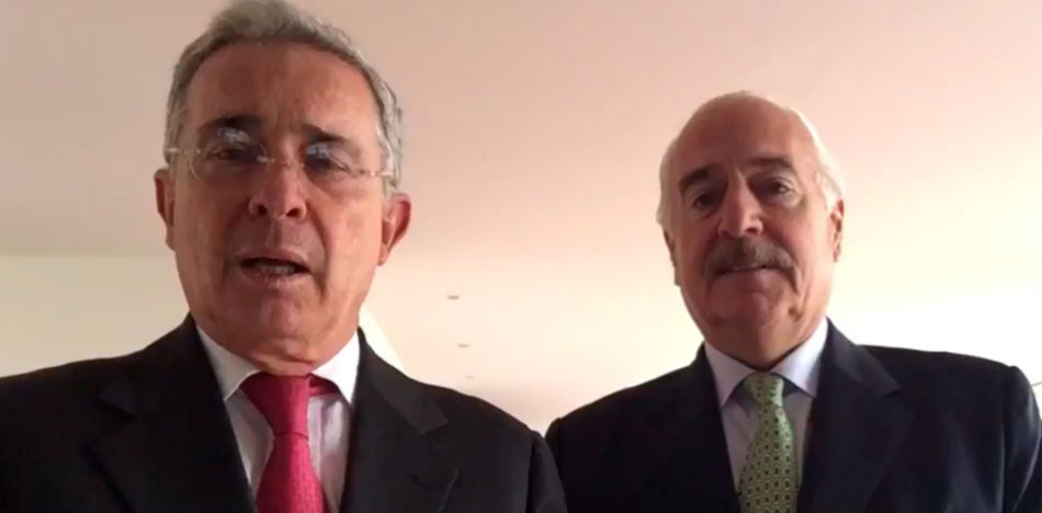 reunión entre Pastrana, Uribe y Trump