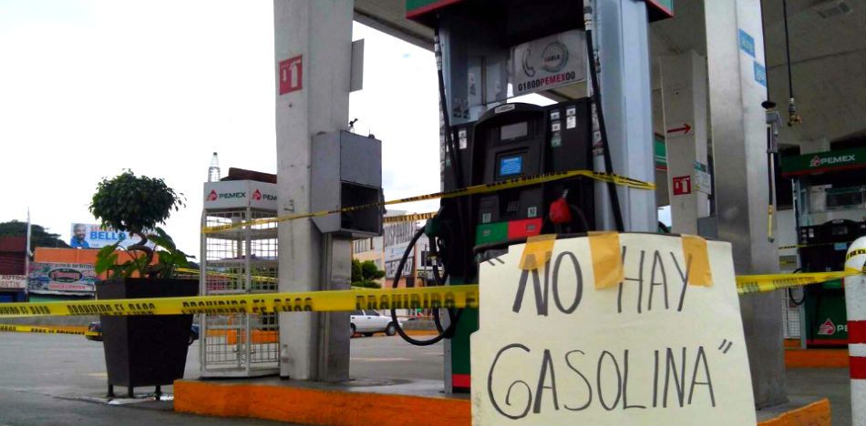 shortage of gasoline in Mexico