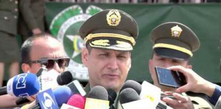 El comandante de la Policía Metropolitana de Bogotá fue quien confirmó la gravedad del ataque (YouTube)