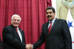 Tiempos felices entre Martinelli y Maduro. Fuente: Ministerio de Comunicación de Venezuela.